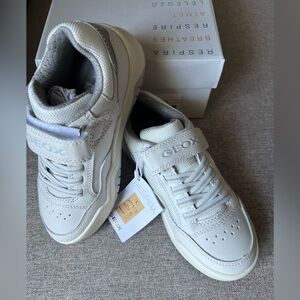 Geox Kids Respira Perth Sneakers White Grey 31EU 13US NWT